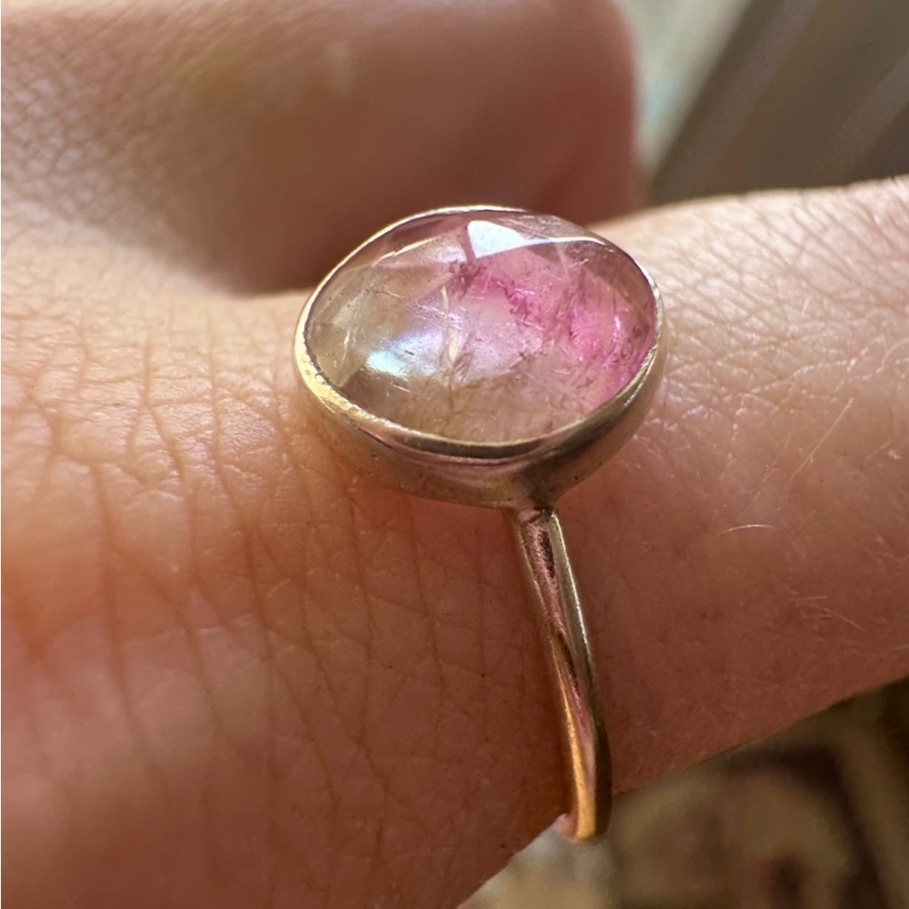 Custom Made Solid Sterling Watermelon Tourmaline … - image 3